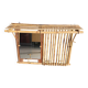 Wall-mounted bamboo coat rack