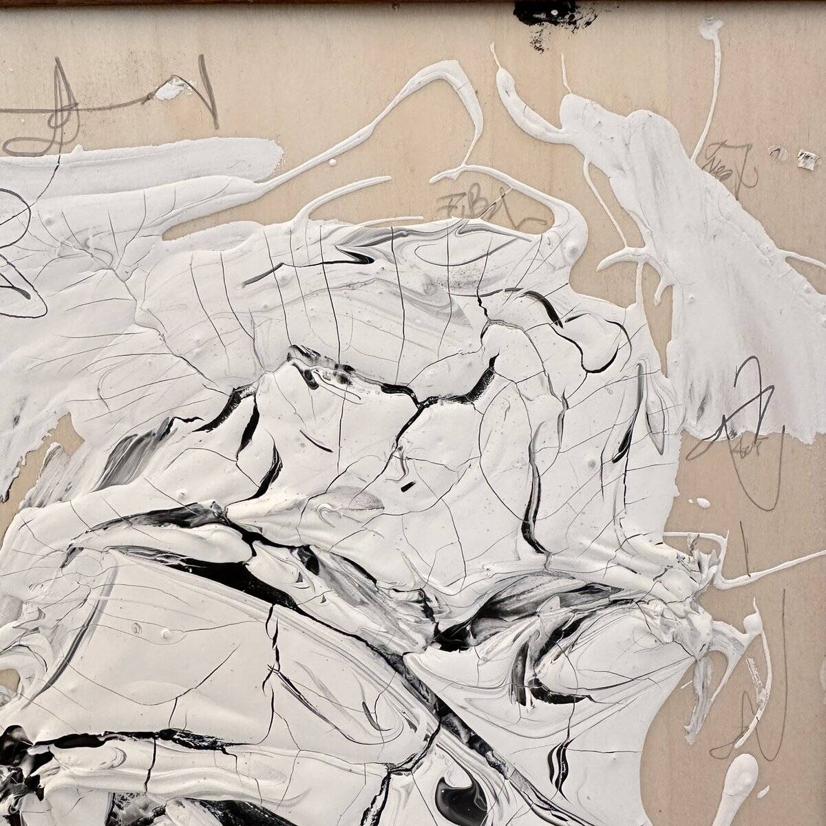 Bachmann, Abstract Composition, Mixed Media, Framed