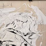 Bachmann, Abstract Composition, Mixed Media, Framed