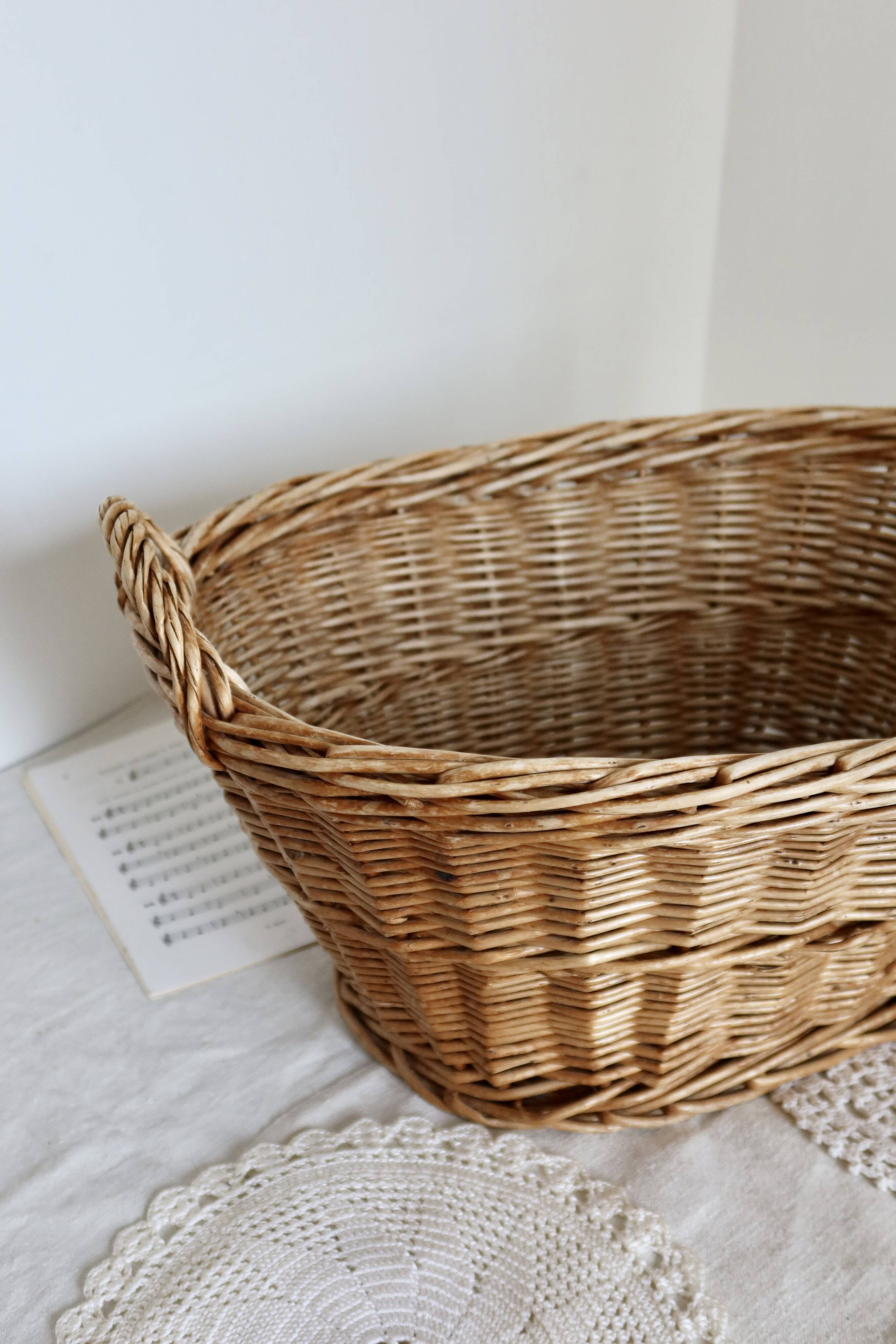 Large vintage basket with handles