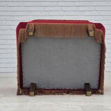 1970s, Danish highback armchair, original condition, red furniture velour.