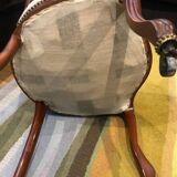 Old canvas flower chair