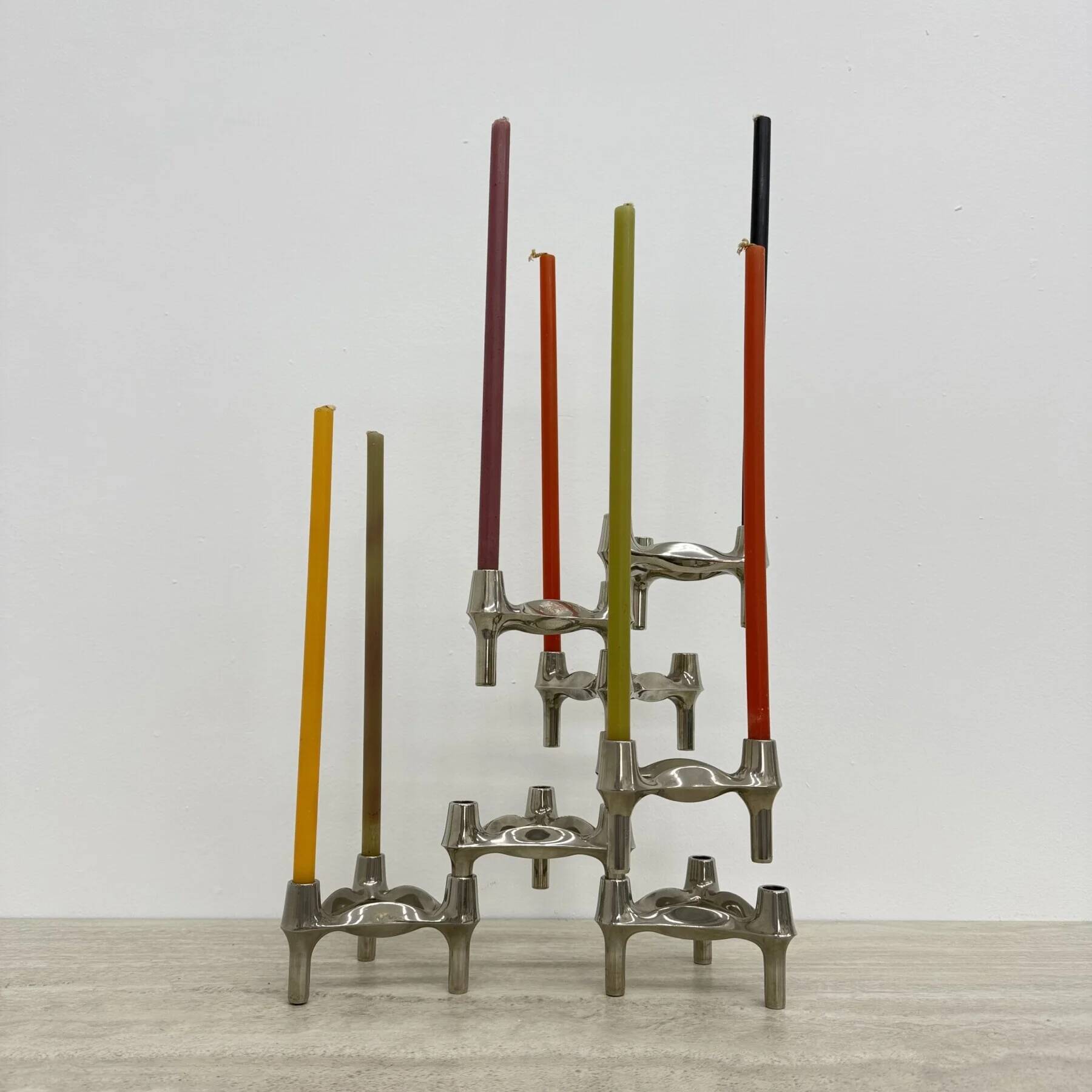 Grand candélabre XL par Fritz Nagel et Ceasar Stoffi, fabriqué par BMF, années 1960.
