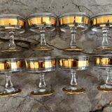 Gold-edged cut glasses