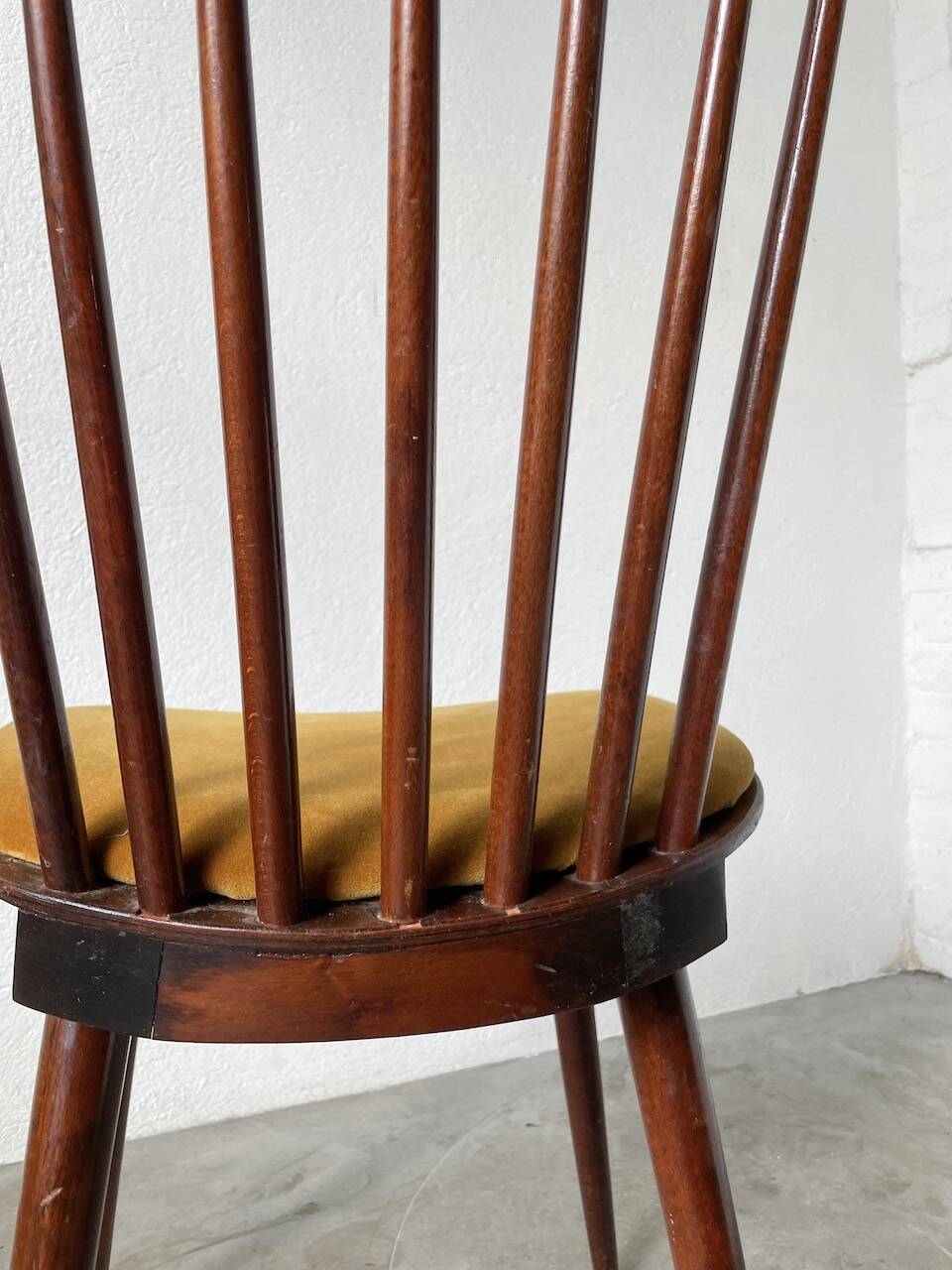 Baumann “Minuet” chair with yellow seat