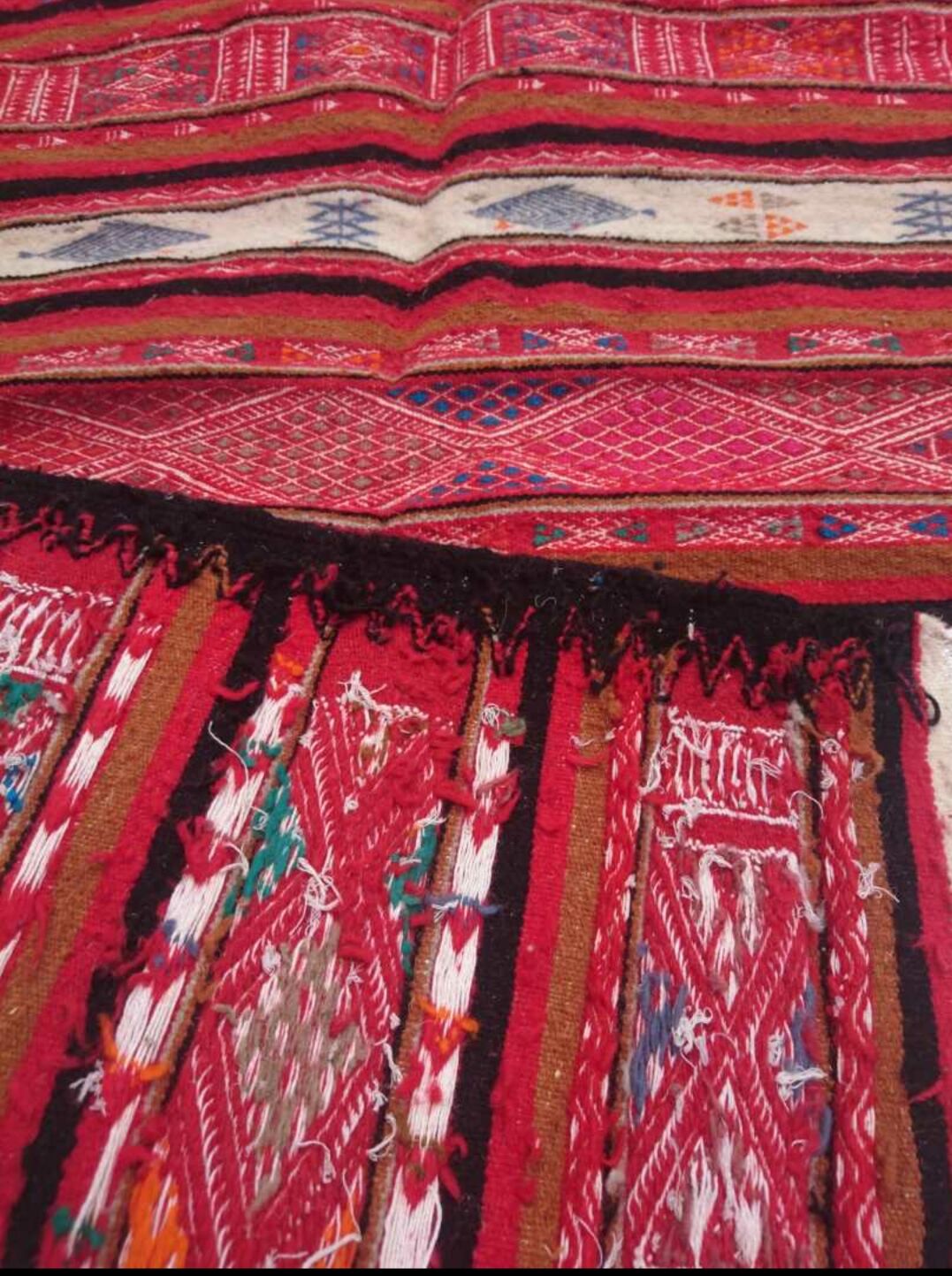Kilim multicolore en laine 85x155cm