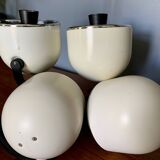 Pair of Hoffmeister cream and black spotlights 1960/1970