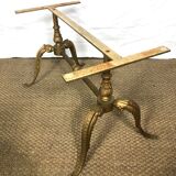 Classic brass-style coffee table and marble tray