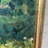 Signed village landscape