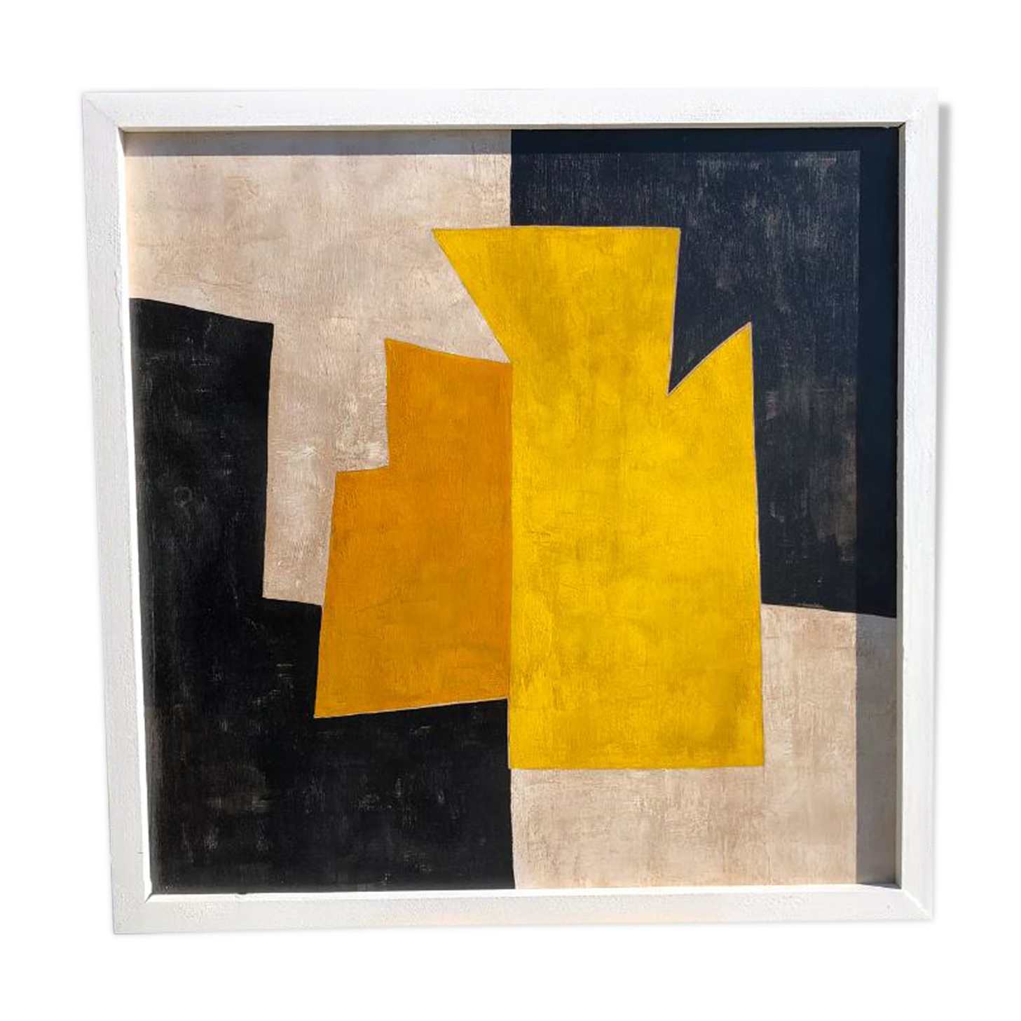 Oil on abstract wood