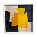 Oil on abstract wood