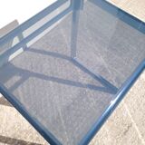 Bout de canapé plexiglas et chrome Space age