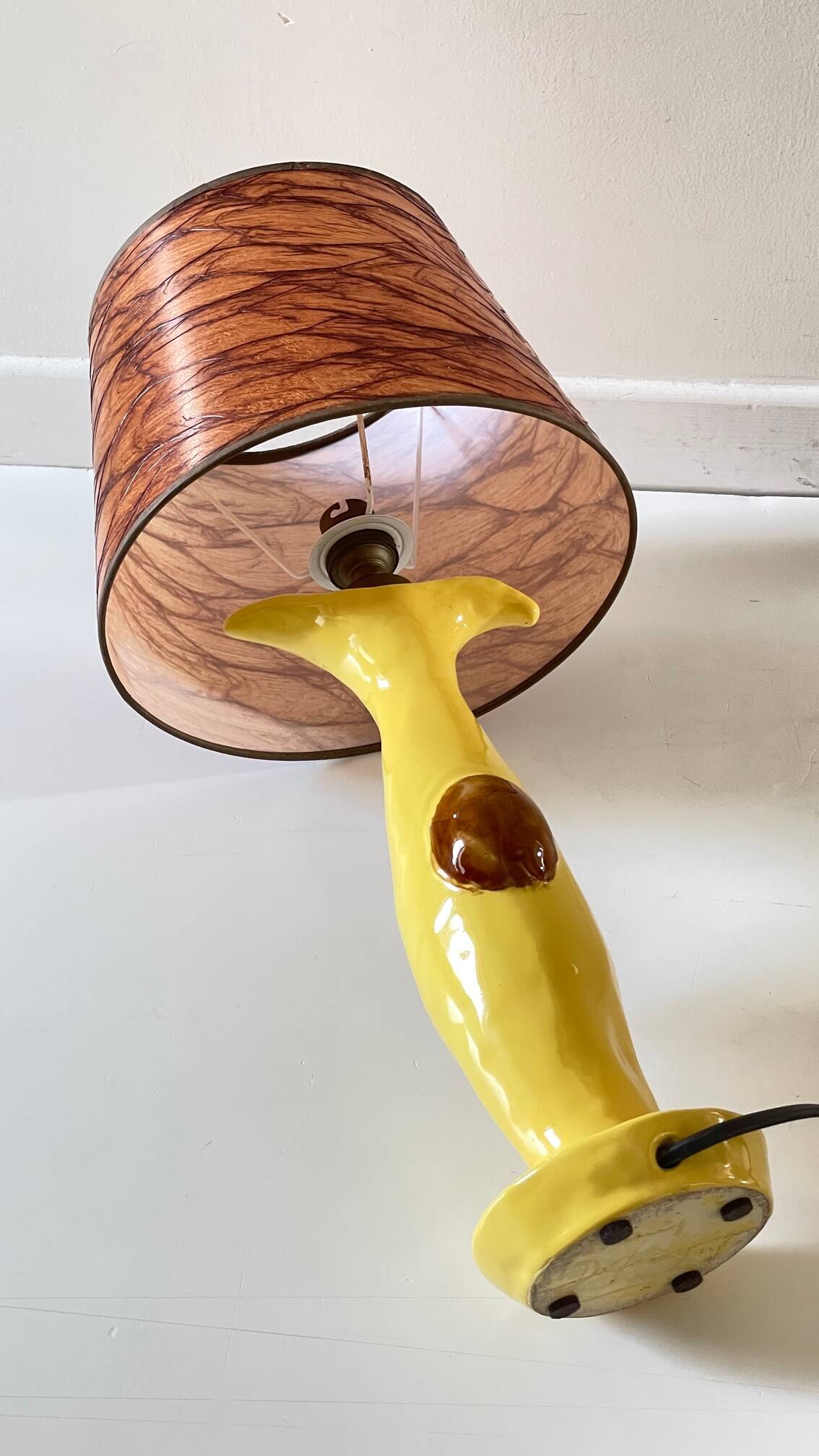 Vintage signed art ceramic lamp