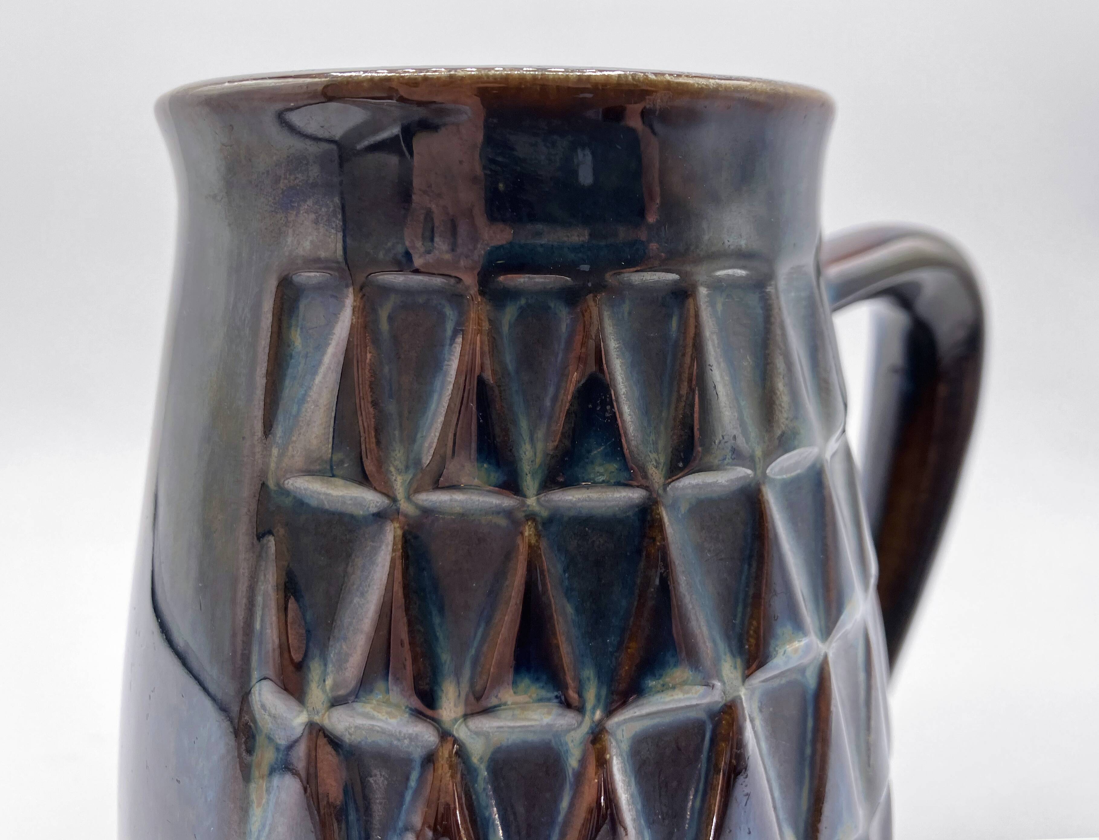 Stoneware mug/cup • Søholm • Blue series by Einar Johansen • Denmark 60s