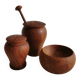 Small, beautiful lot consisting of a salt cellar, pepper shaker and honey jar.