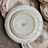 6 Jules Vieillard ironstone flat plates, "Louis XV" service