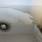 Octagonal mirror bevelled art deco 40 50 21x21cm