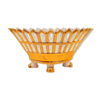 Old golden cut in vintage faience nineteenth century