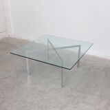 Glass 'Barcelona' coffee table by Mies Van Der Rohe for Knoll, 1929