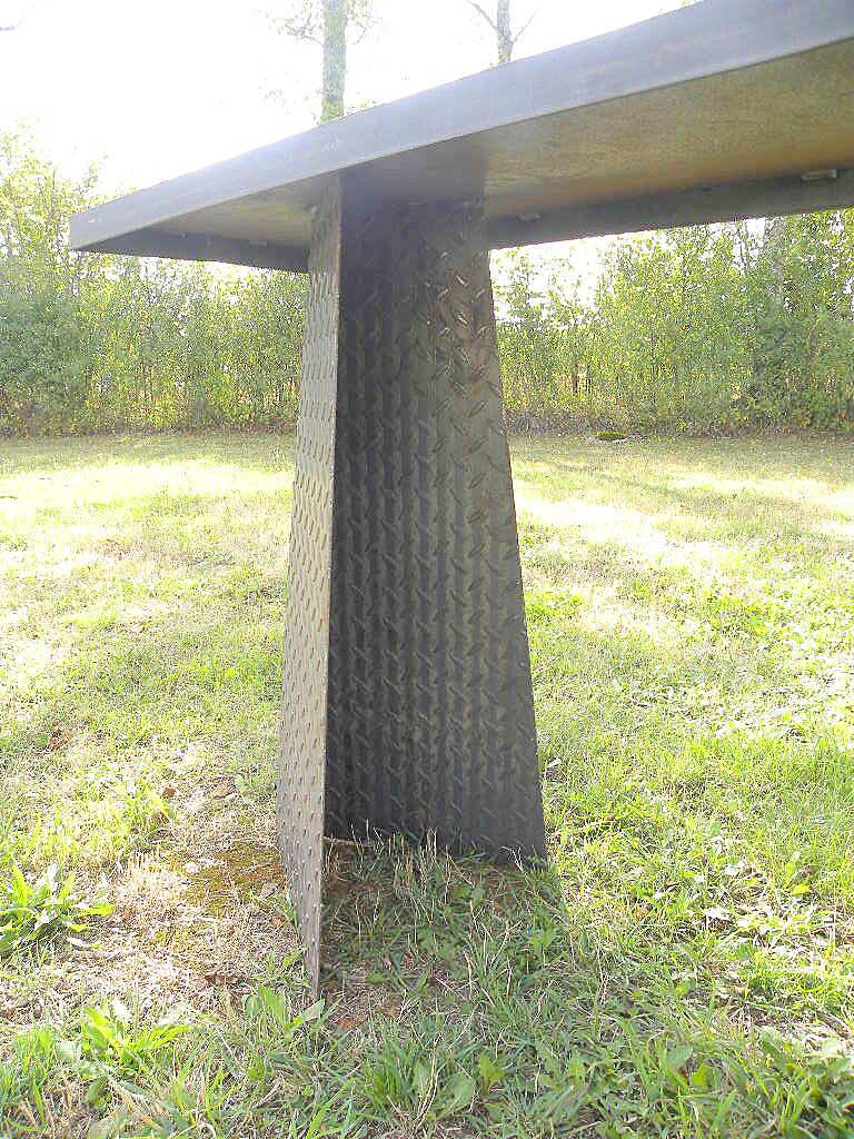 Pair of metal consoles