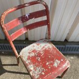 Chaise tolix rouge ancienne