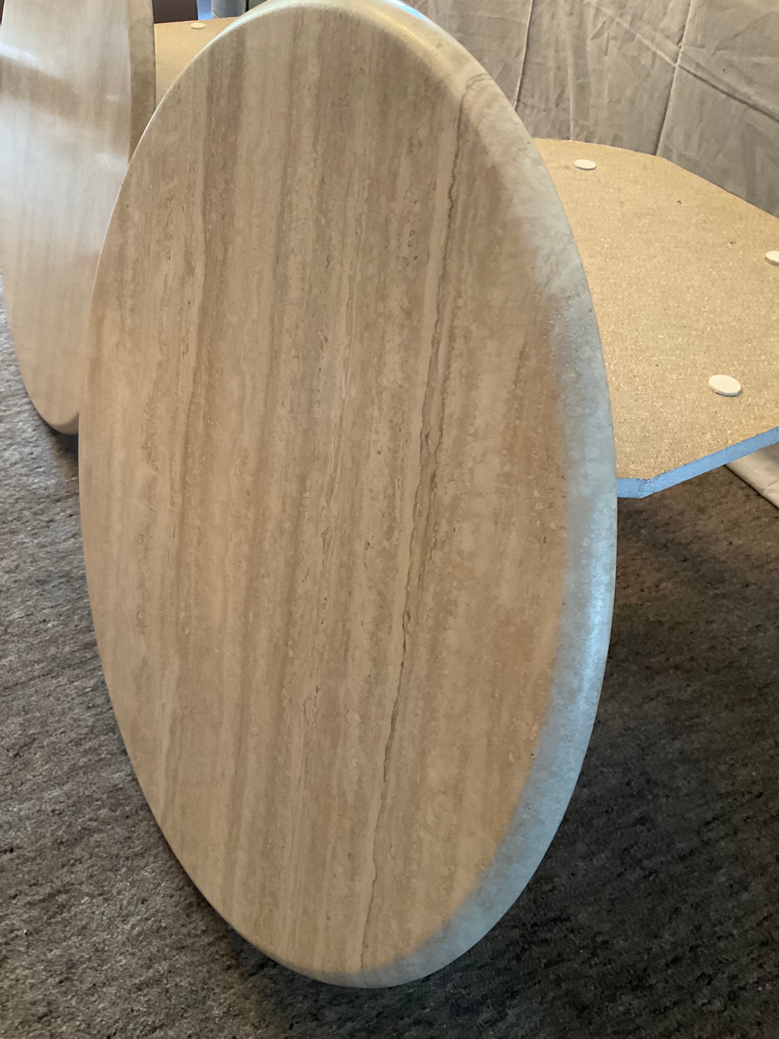 Travertine coffee table from the 70s