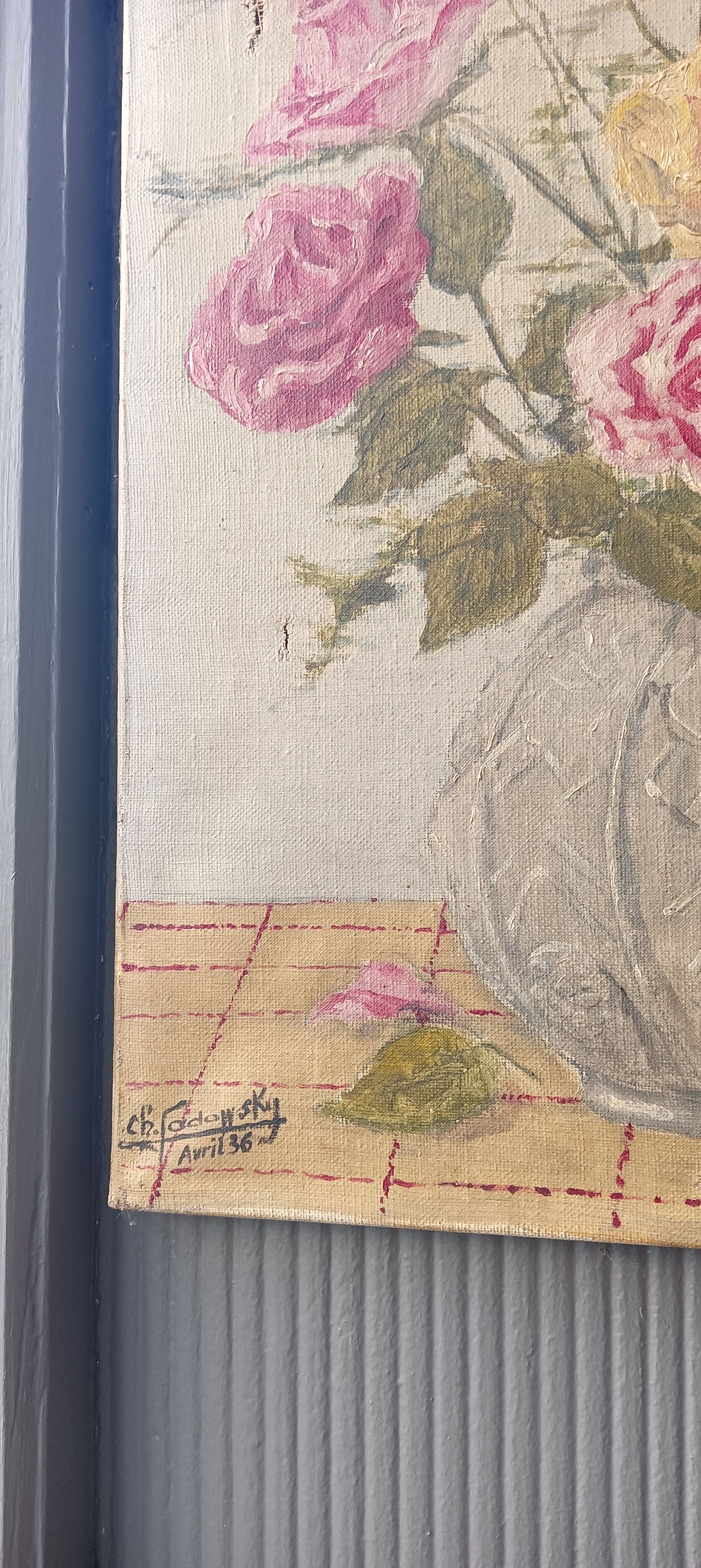 Oil painting flowers