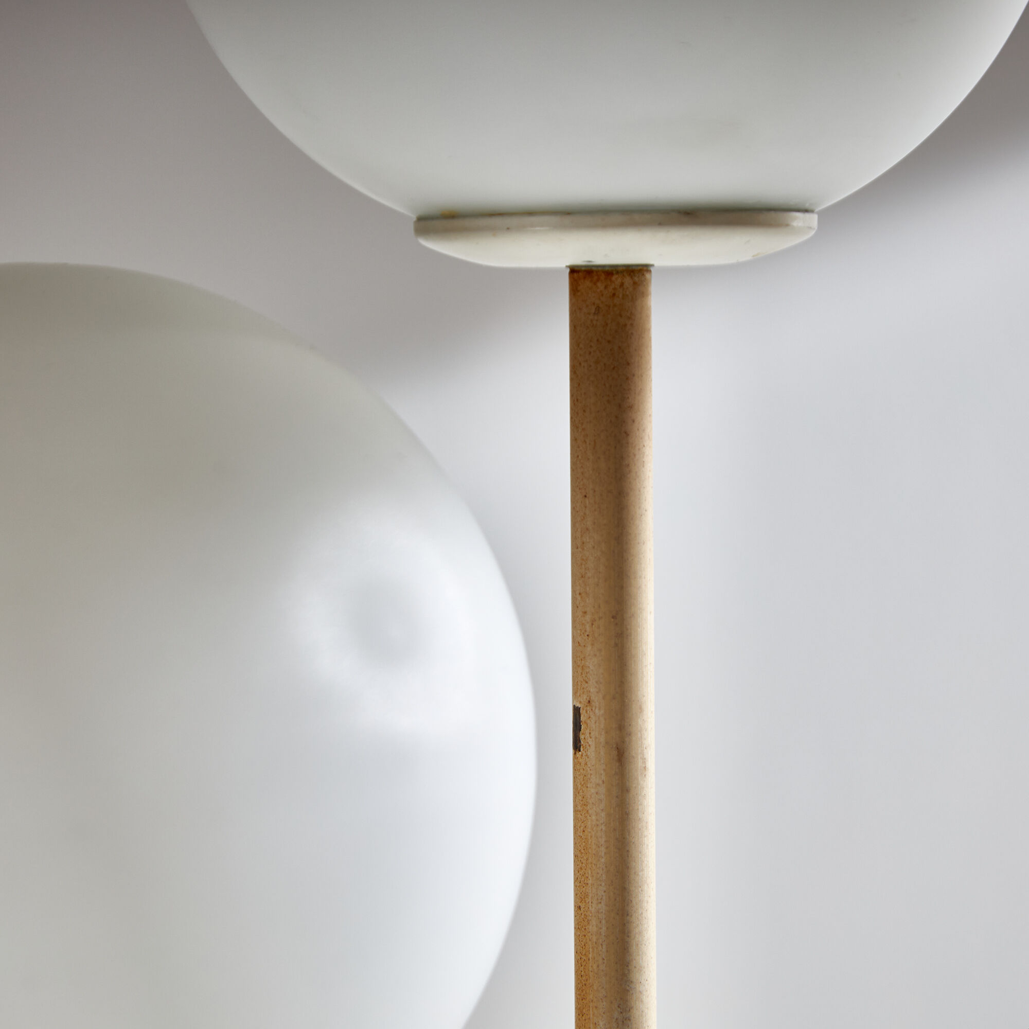 Metal and glass floor lamp