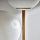 Metal and glass floor lamp