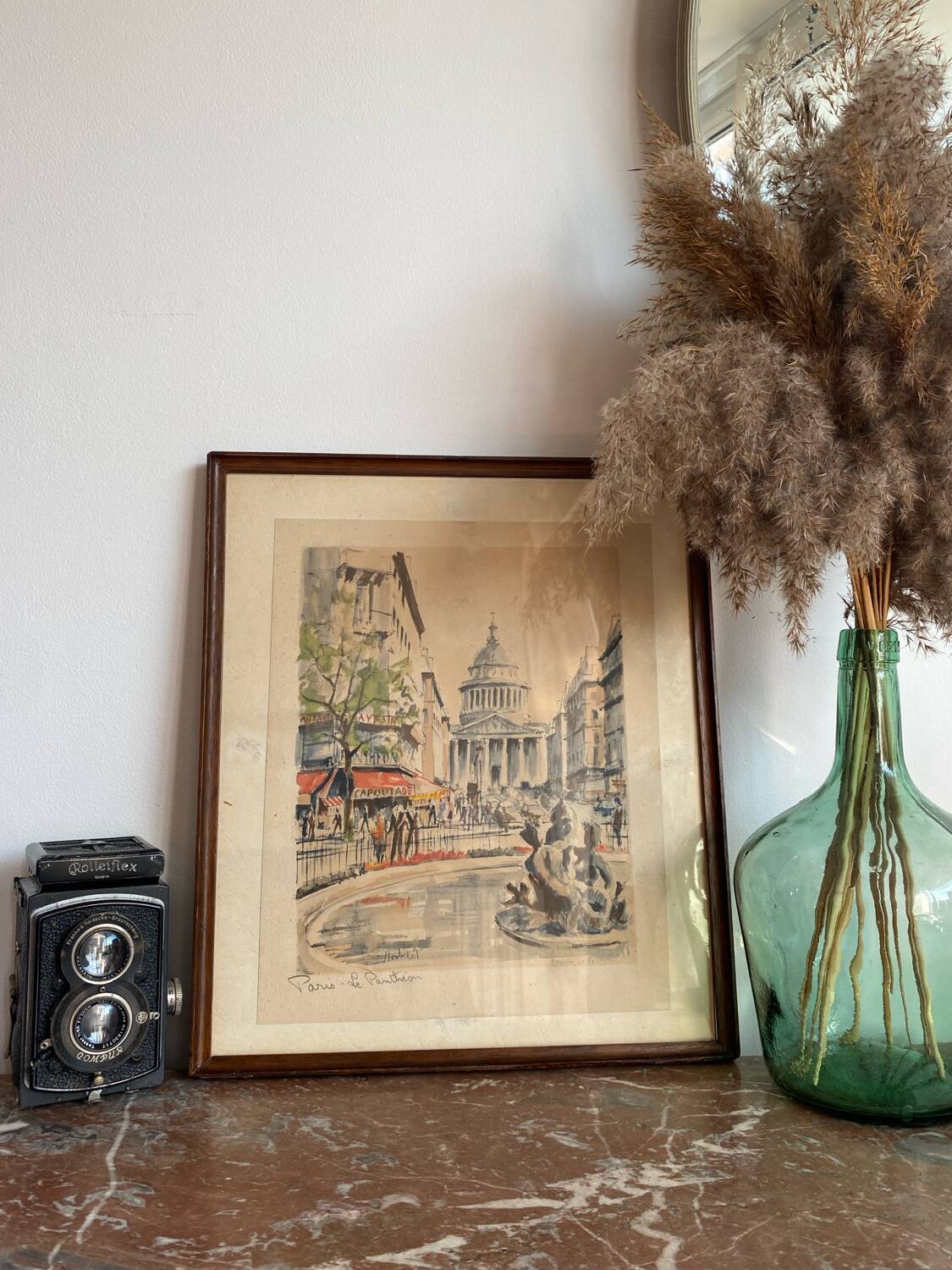 Lithograph Paris - The Pantheon