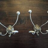 Cast iron and metal wall coat rack with hooks - Late 19th century