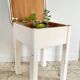 Vintage wooden trunk stool