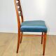 Danish vintage chairs blue turquoise vintage - set of 4 - great set
