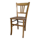 Antique patinated wooden bistro chair from the early 20th century.