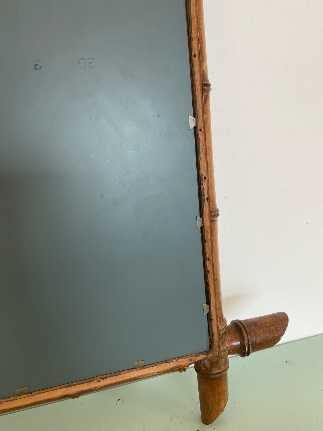 Vintage bamboo mirror, 90x65 cm