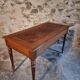 Antique French writing desk in oak with two drawers, 1920s.
