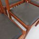 Suite of 6 vintage Scandinavian teak and skai chairs from the 60s