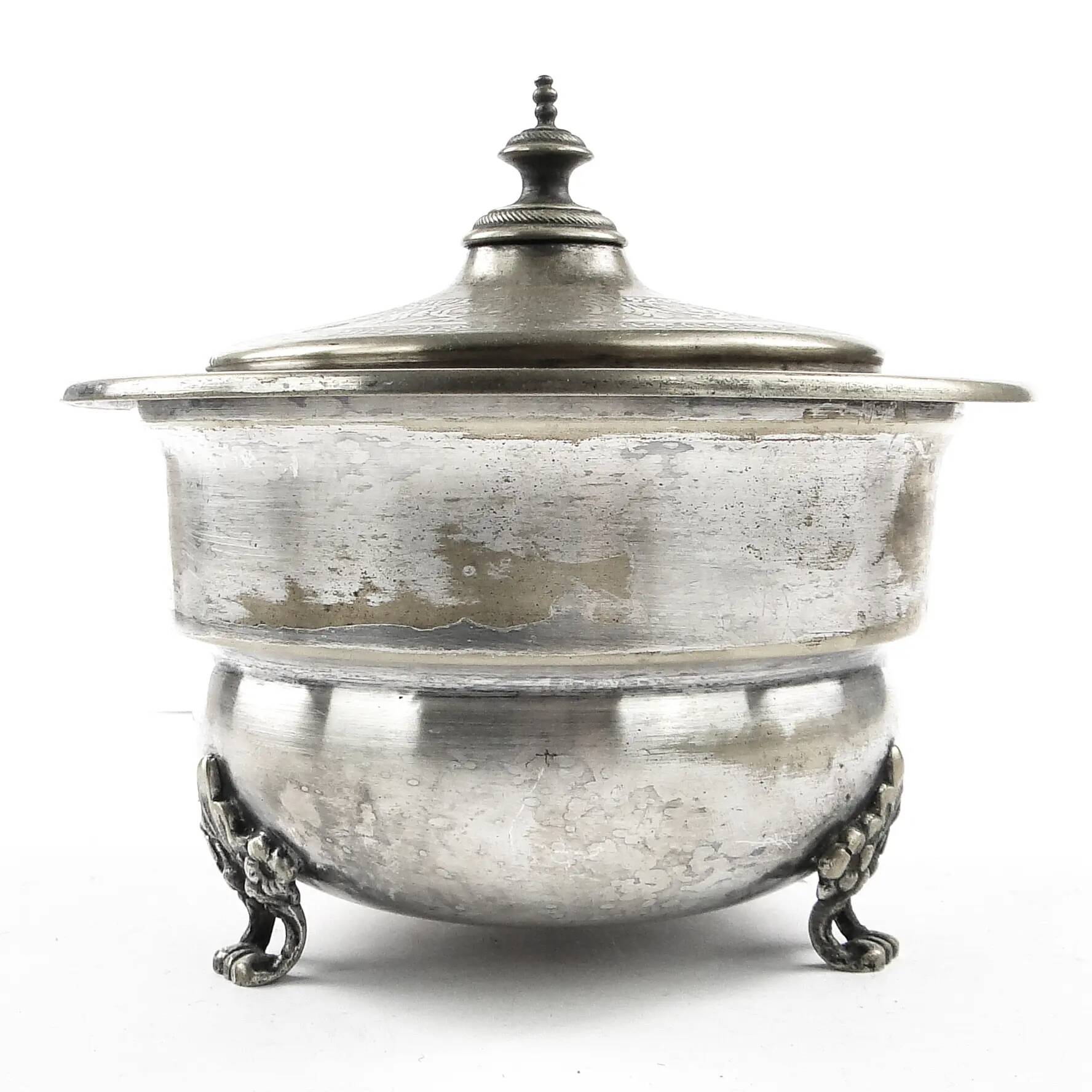 Eclectic caviar server, silver-plated brass, Henneberg Brothers, Poland, 19th century