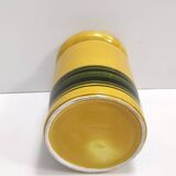 Set of Three Postmodern Blue and Yellow Glazed Vase and Bottles by Parravicini