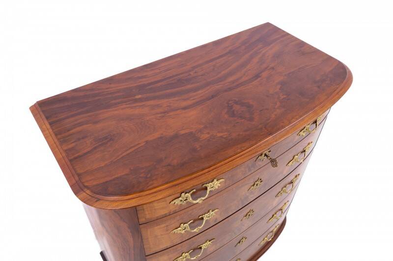 Antique chest of drawers, Northern Europe, circa 1860. After renovation.