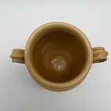 Varnished yellow terracotta confit pot