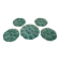 Dish and 4 turquoise faience oyster plates from Gien, France.