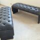 Leather banquettes