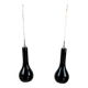 paire de suspensions verre noir - Danemark années 80/90