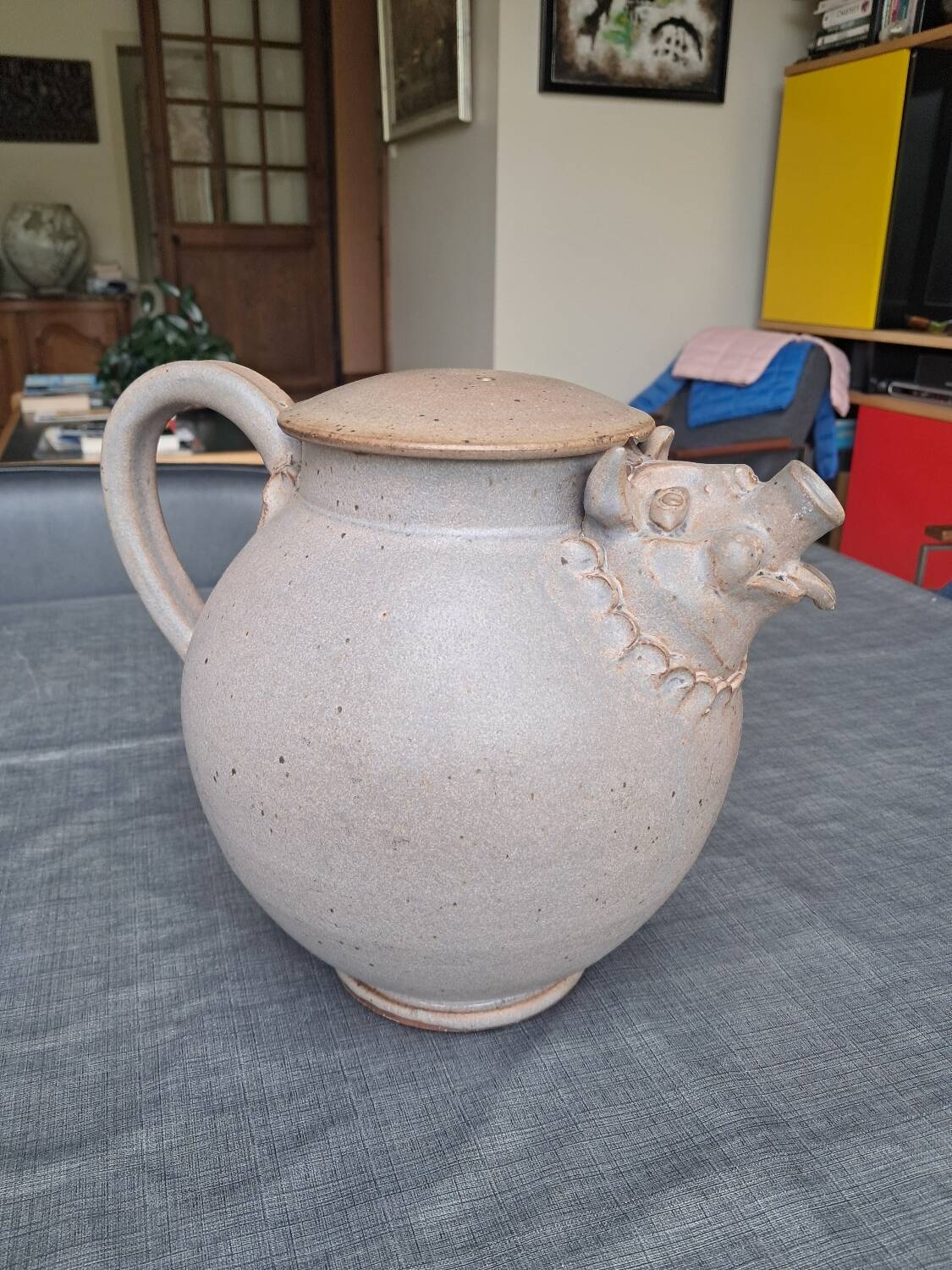 Cruche en terre cuite émaillée