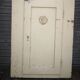 Vintage wooden pantry, old kitchen furniture