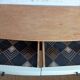 vintage relooked solid birch console