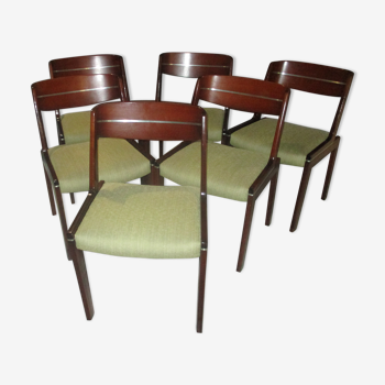 Suite de 6 chaises vintage des années 70