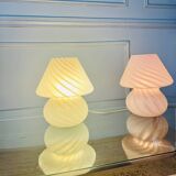 Pair of Murano glass mushroom lamps, 1970