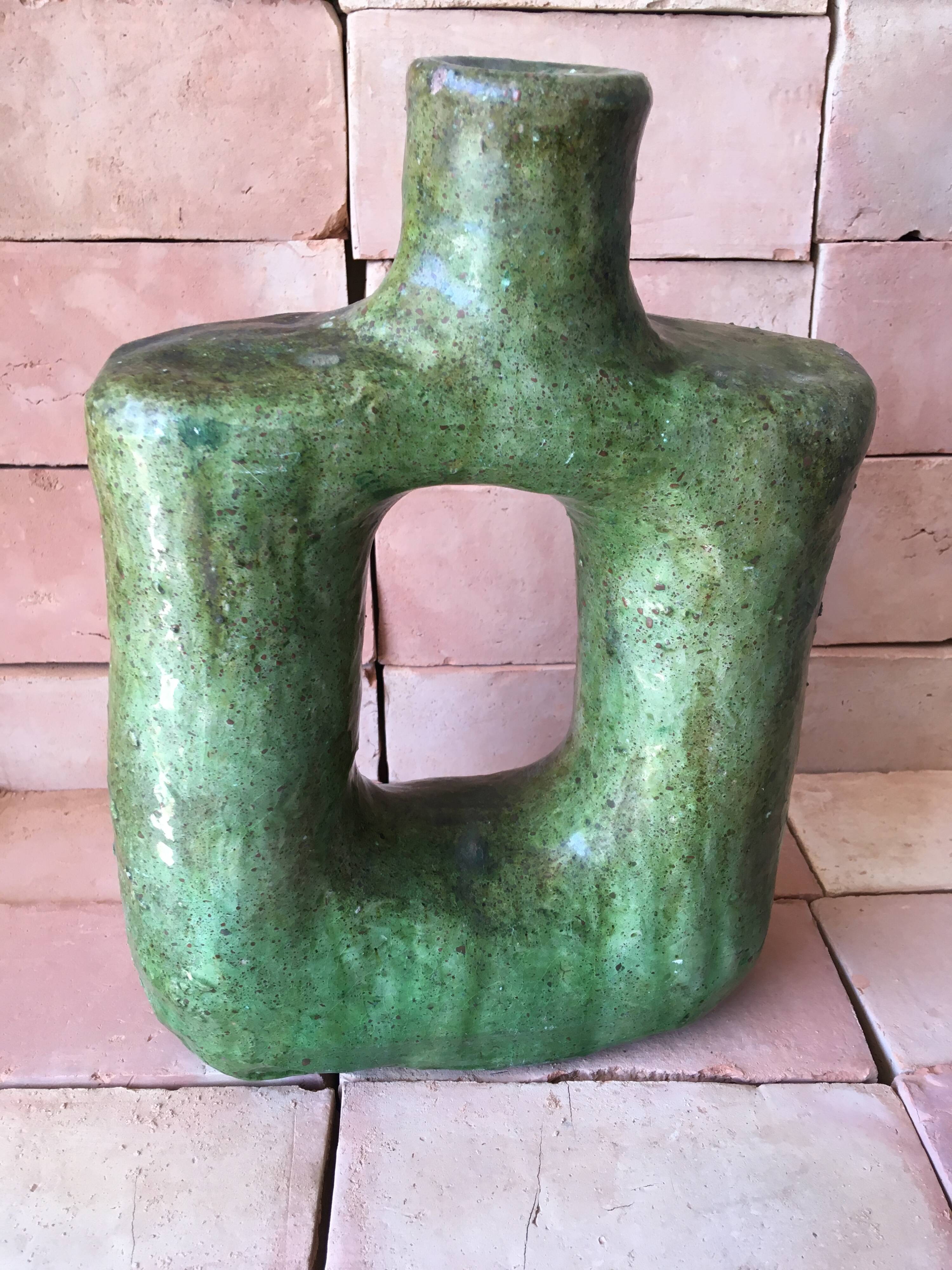Tamegroute pottery candle holder